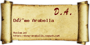 Döme Arabella névjegykártya